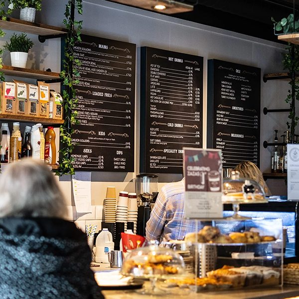 Caffe Zaza menu signage