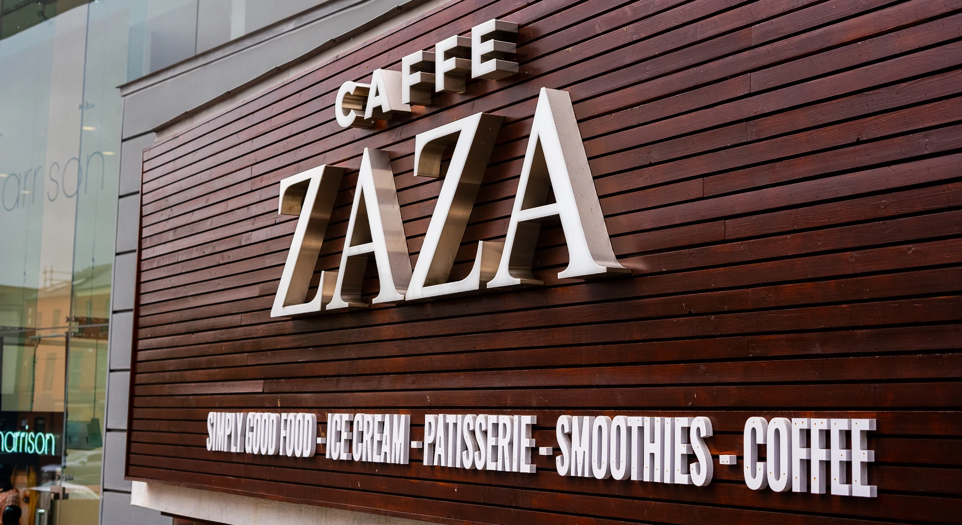 Caffe Zaza outside signage